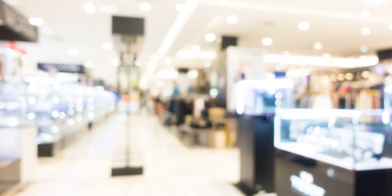 Abstract blur beautiful shopping mall and retail store interior for background